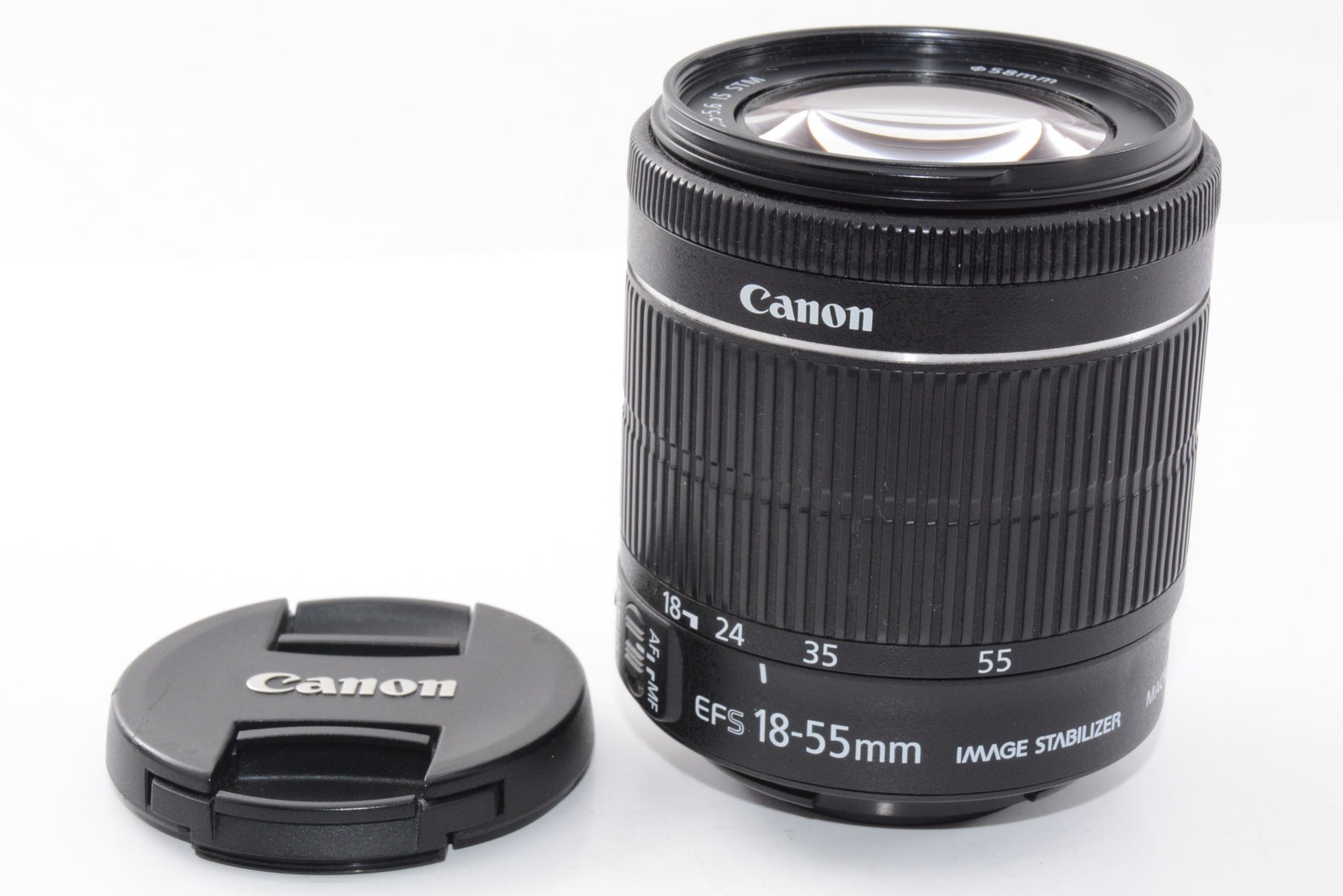 【外観並級】Canon 標準ズームレンズ EF-S18-55mm F3.5-5.6 IS STM
