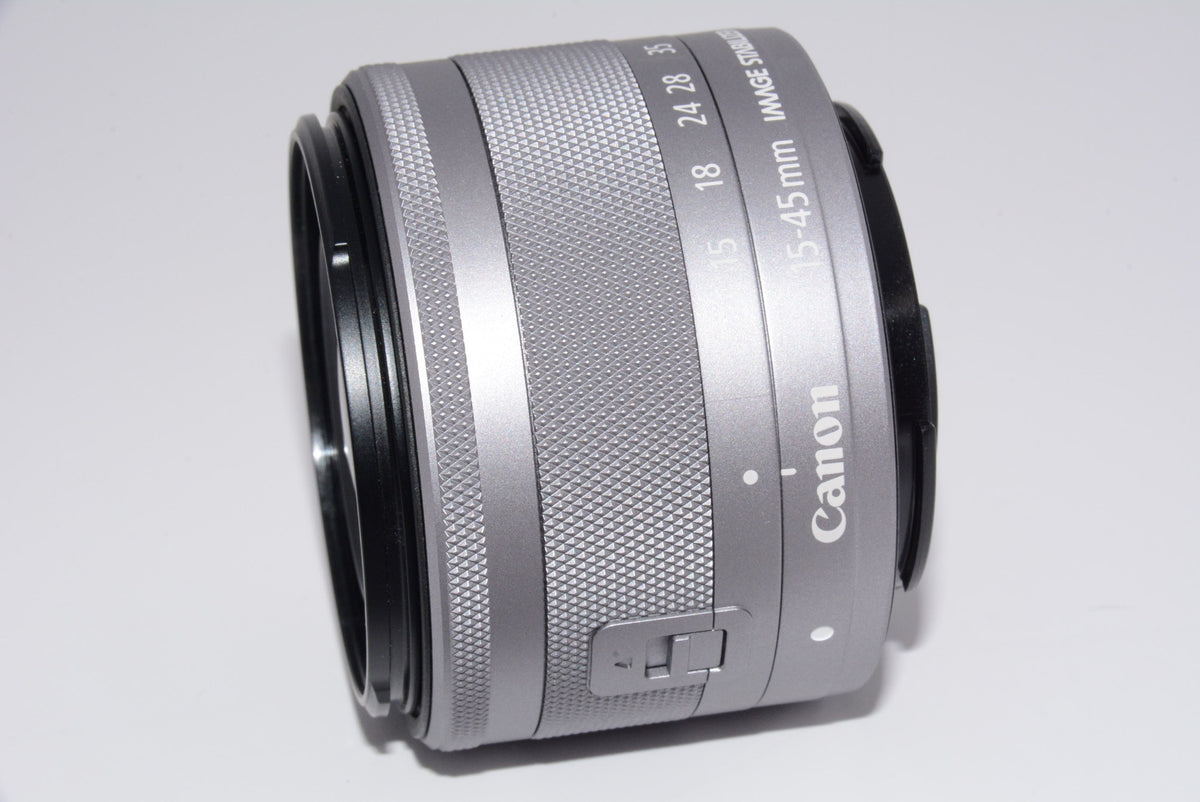 【外観特上級】Canon 標準ズームレンズ EF-M15-45mm F3.5-6.3IS STM(シルバー) ミラーレス一眼対応 EF-M15-45ISSTMSL