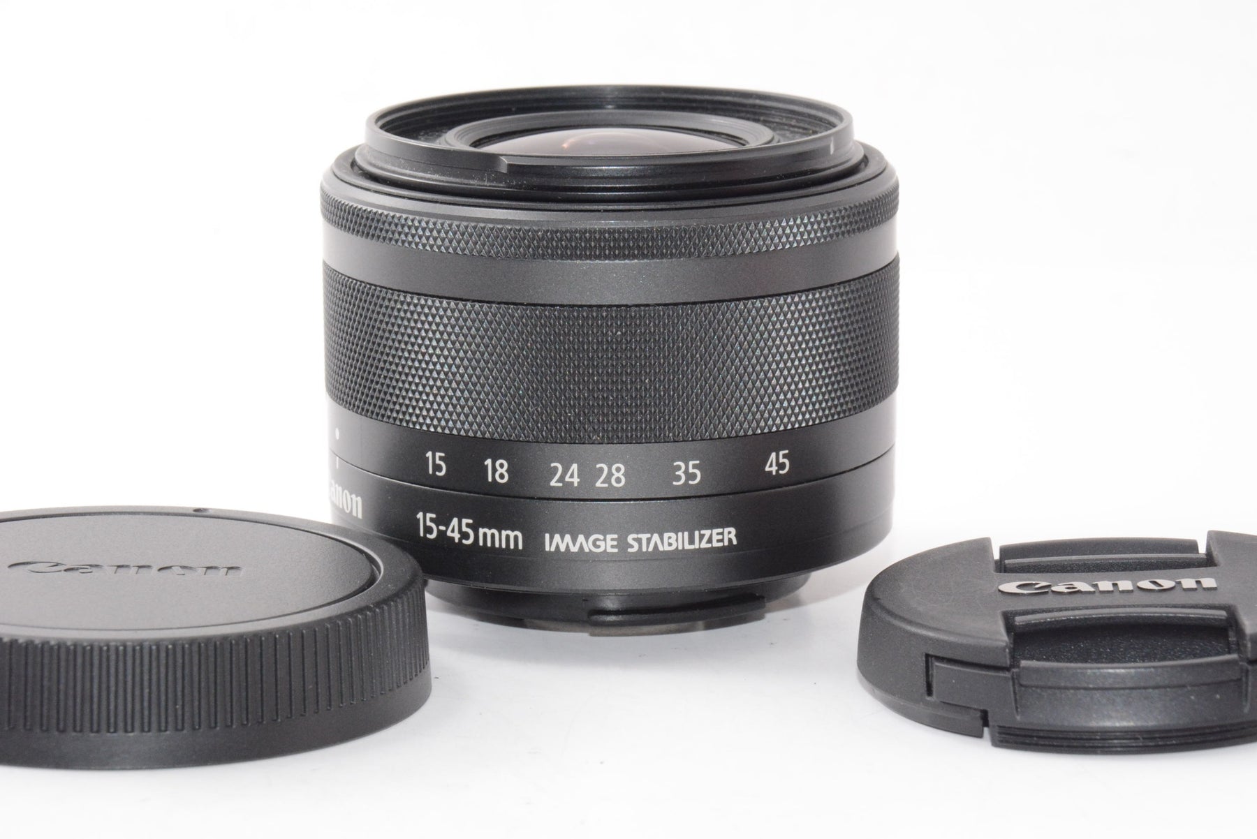 【外観特上級】Canon 標準ズームレンズ EF-M15-45mm F3.5-6.3IS STM(グラファイト) ミラーレス一眼対応 EF-M15-45ISSTM