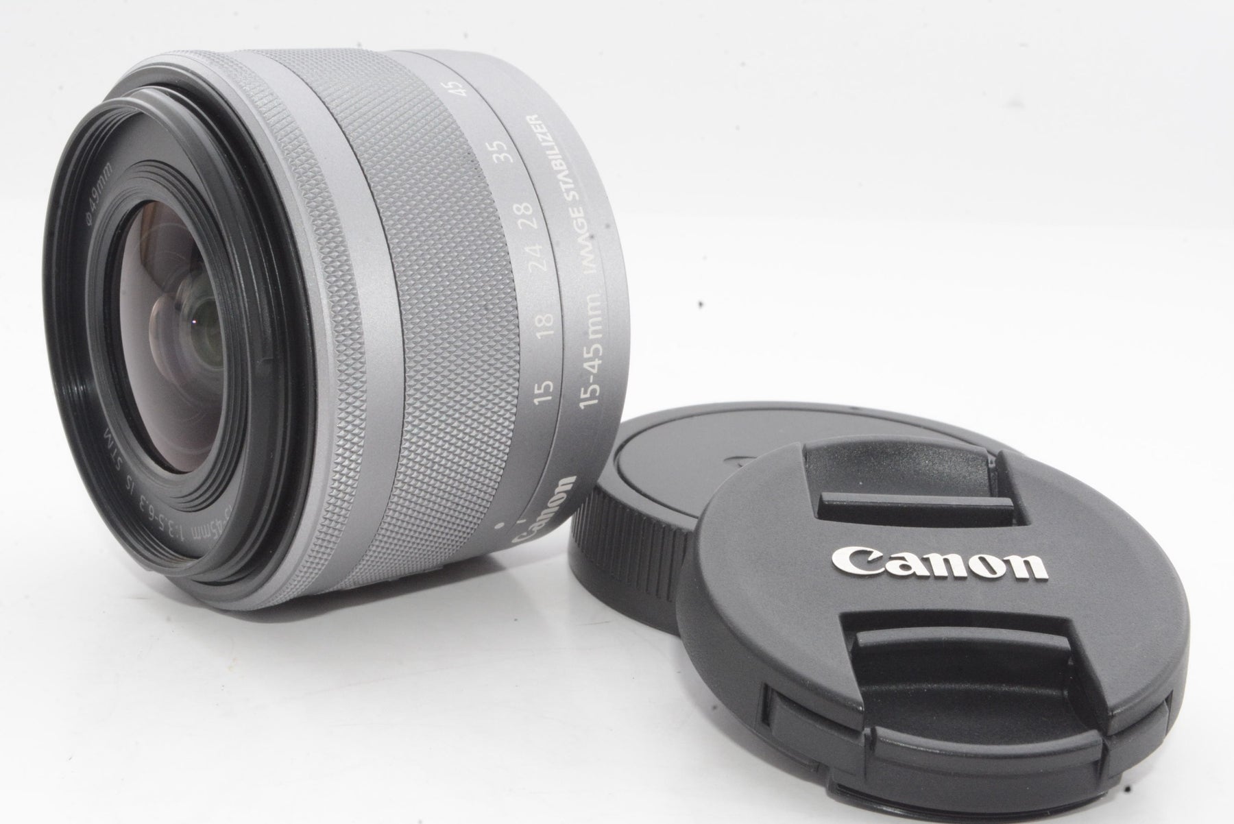 【外観特上級】Canon 標準ズームレンズ EF-M15-45mm F3.5-6.3IS STM(シルバー) ミラーレス一眼対応 EF-M15-45ISSTMSL