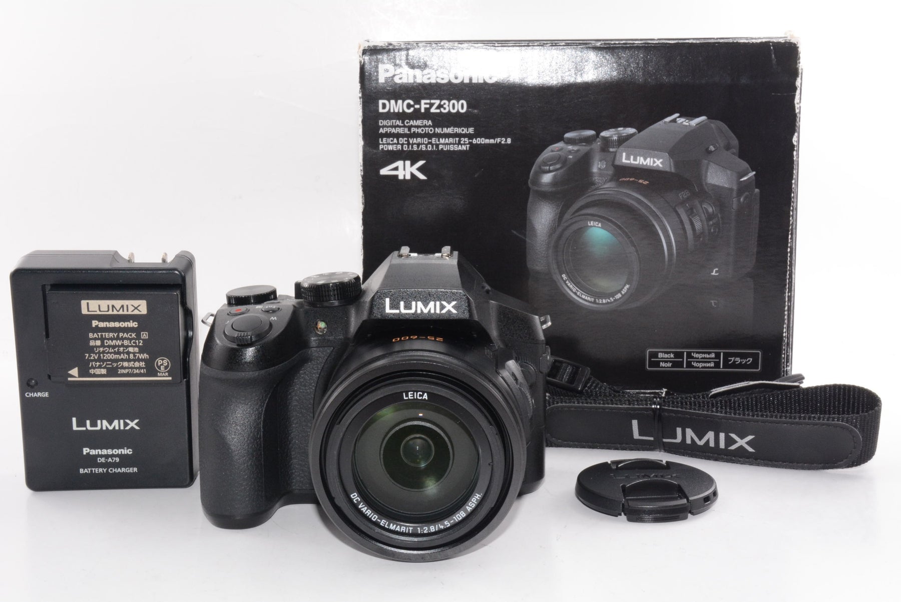 【外観特上級】パナソニック デジタルカメラ ルミックス FZ300 光学24倍 ブラック DMC-FZ300-K