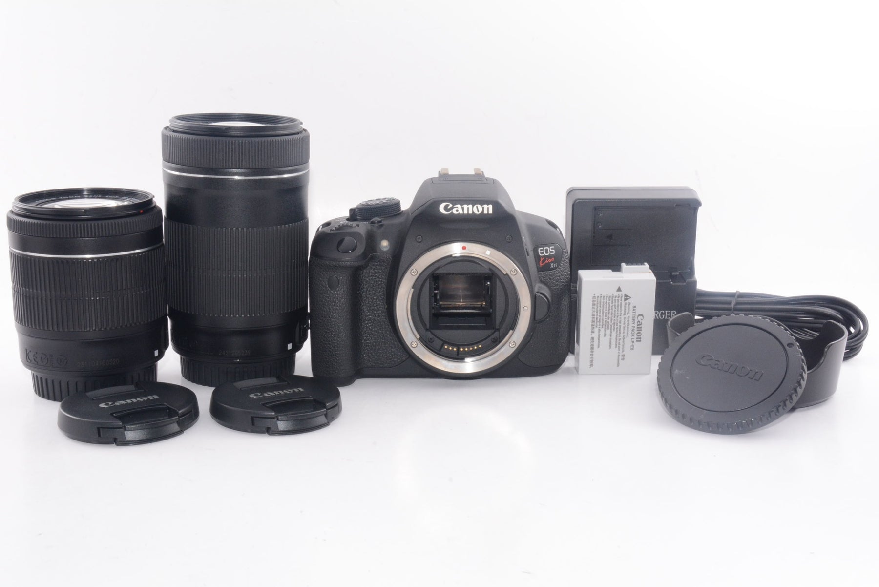 【外観特上級】Canon デジタル一眼レフカメラ EOS Kiss X7i ダブルズームキット