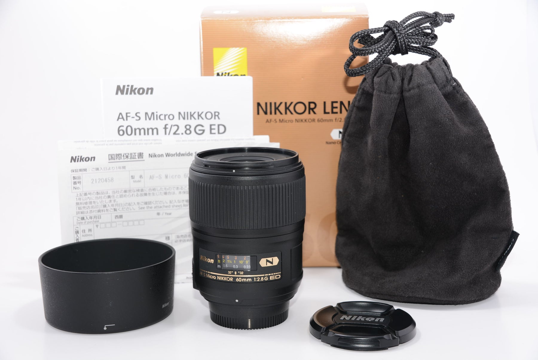 【外観特上級】Nikon 単焦点マイクロレンズ AF-S Micro 60mm f/2.8G ED フルサイズ対応