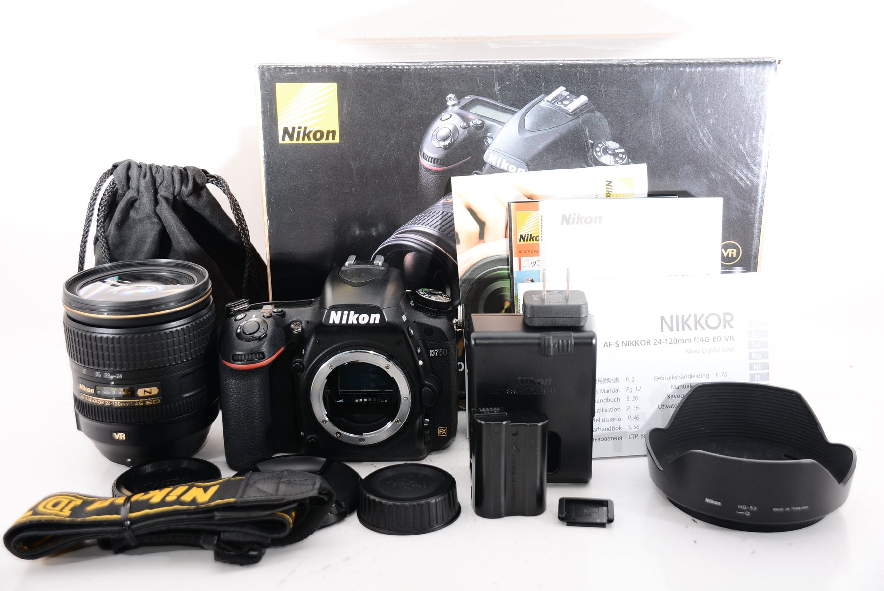 【外観特上級】Nikon デジタル一眼レフカメラ D750 24-120VR レンズキット AF-S NIKKOR 24-120mm f/4G ED VR 付属 D750LK24-120