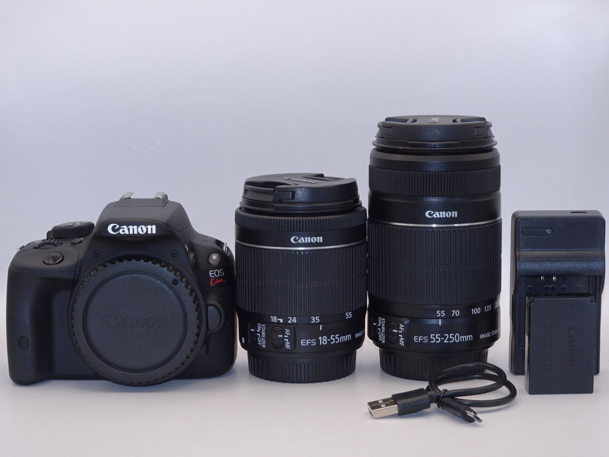 【外観特上級】Canon デジタル一眼レフカメラ EOS Kiss X7 ダブルズームキット EF-S18-55mm/EF-S55-250mm付属 KISSX7-WKIT