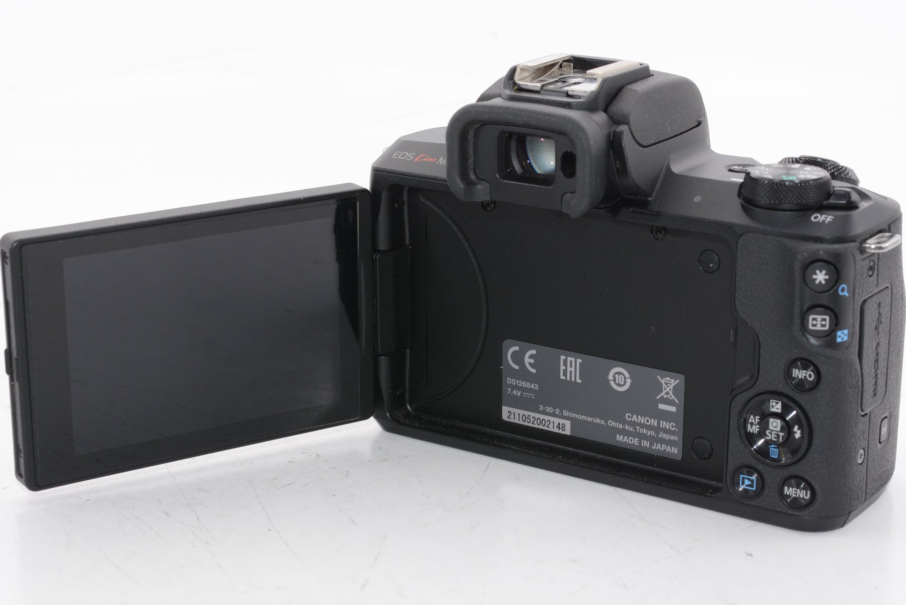 【外観特上級】Canon ミラーレス一眼カメラ EOS Kiss M2 ダブルズームキット ブラック KISSM2BK-WZK