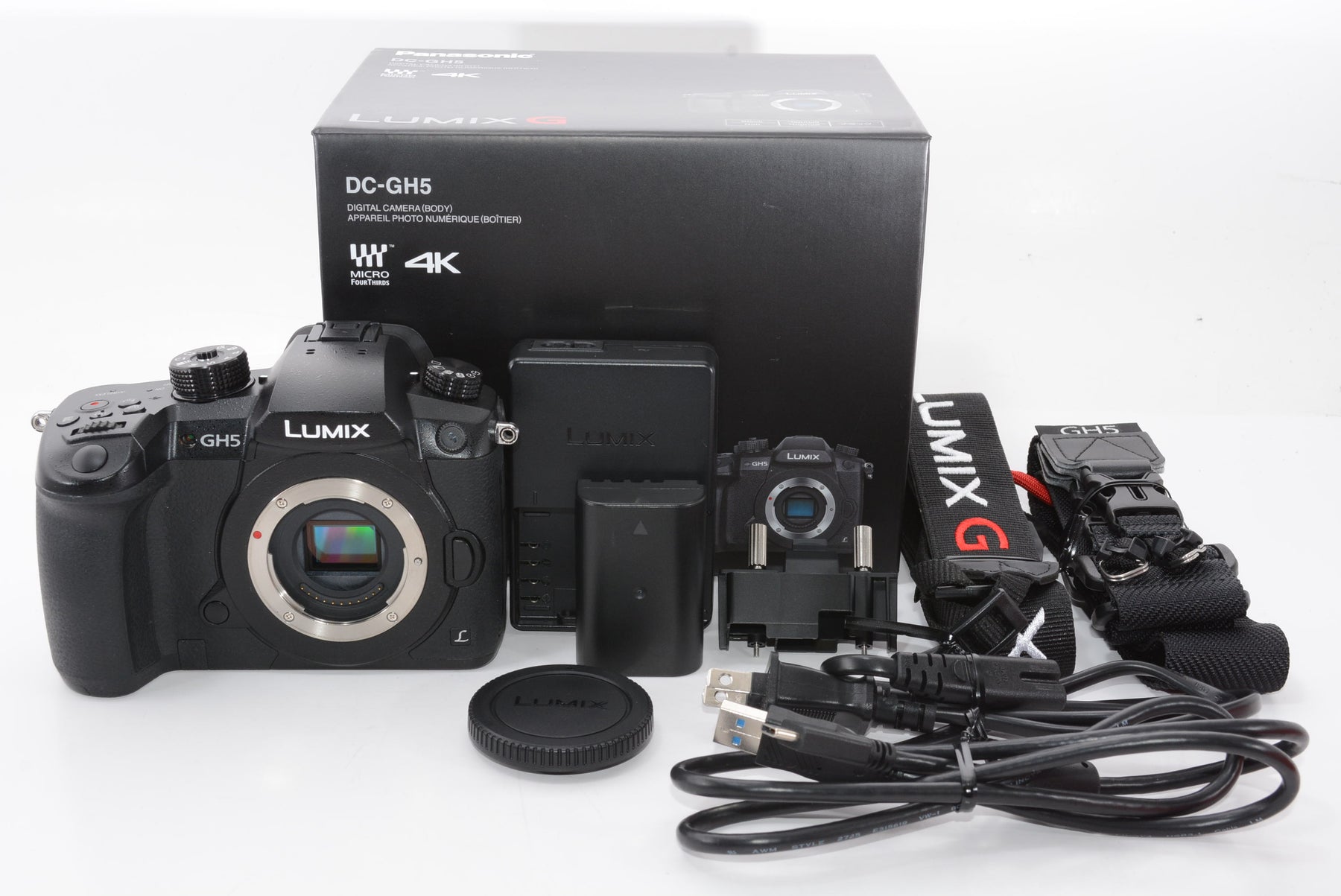 【外観特上級】パナソニック ミラーレス一眼カメラ ルミックス GH5 ボディ ブラック DC-GH5-K