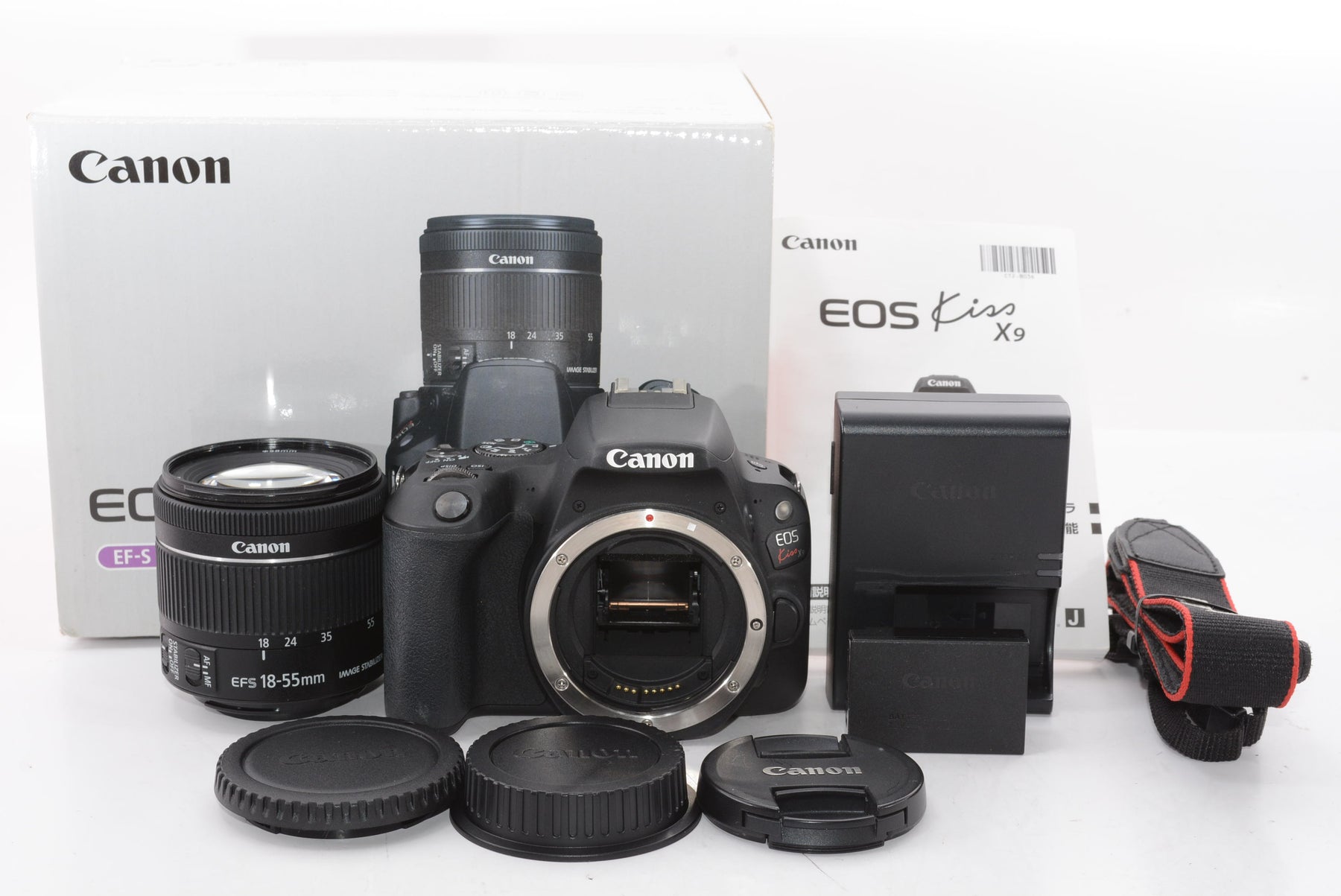 【外観特上級】Canon デジタル一眼レフカメラ EOS Kiss X9 EF-S18-55 IS STM レンズキット(ブラック) KISSX9BK1855F4ISSTML