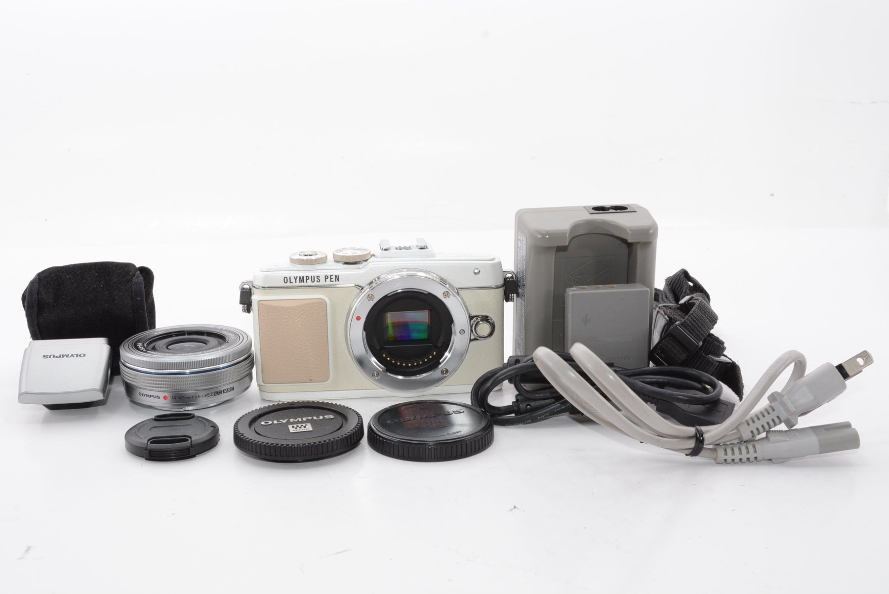 【外観特上級】OLYMPUS PEN E-PL7 14-42mm EZレンズキット ホワイト ミラーレス一眼 E-PL7 EZ LKIT WHT