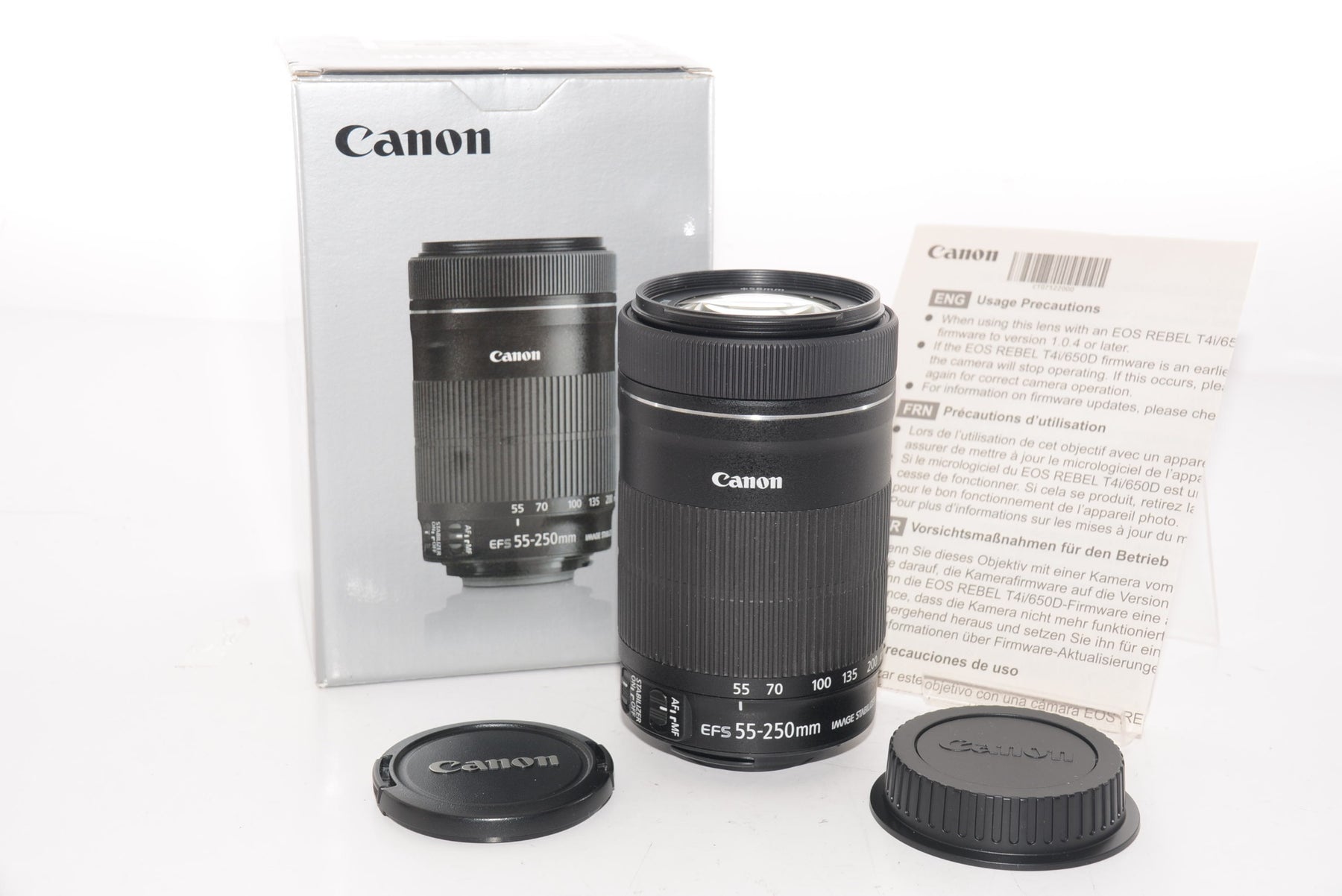 【外観特上級】Canon 望遠ズームレンズ EF-S55-250mm F4-5.6 IS STM