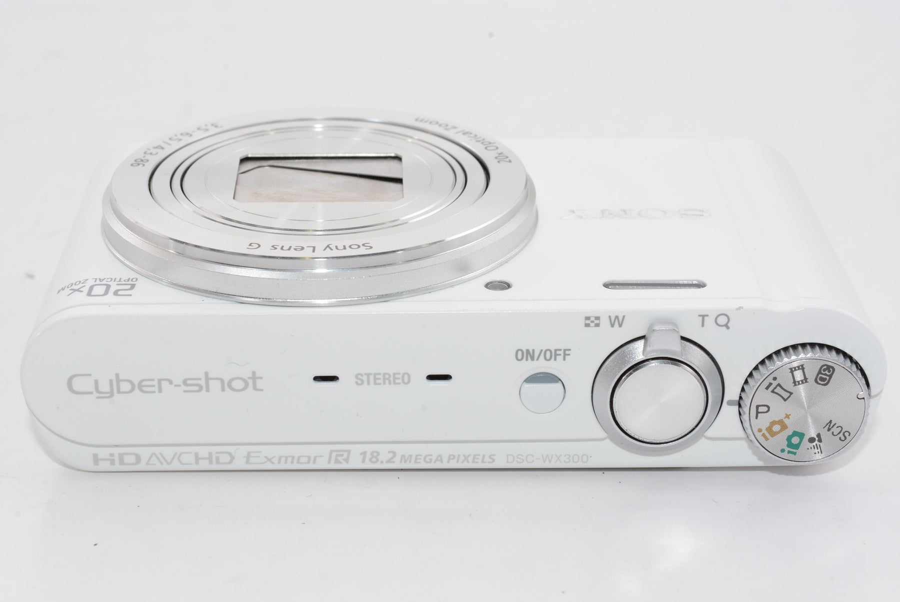 【外観特上級】SONY デジタルカメラ Cyber-shot WX300 2110万画素 光学20倍 ホワイト DSC-WX300(W)