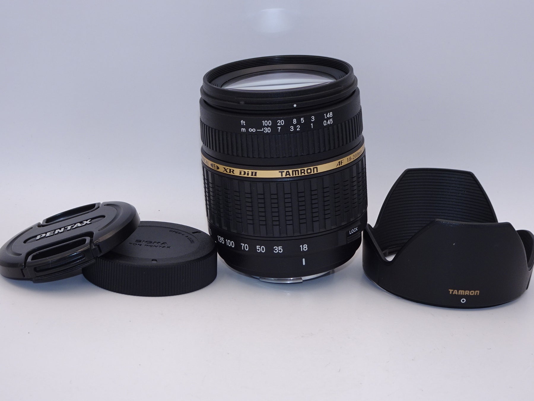 【外観並級】TAMRON 高倍率ズームレンズ AF18-200mm F3.5-6.3 XR DiII ペンタックス用 APS-C専用 A14P