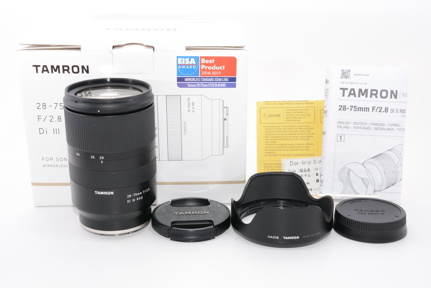【オススメ】タムロン(TAMRON) 28-75mm F/2.8 Di III RXD ソニーEマウント用(Model A036)