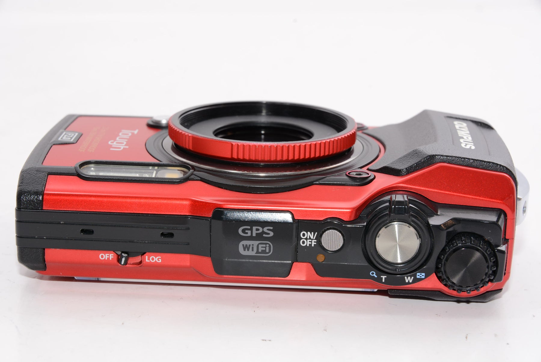 【外観特上級】OLYMPUS デジタルカメラ Tough TG-5 レッド 1200万画素CMOS F2.0 15m 防水 100kgf耐荷重 GPS+電子コンパス&内蔵Wi-Fi TG-5 RED