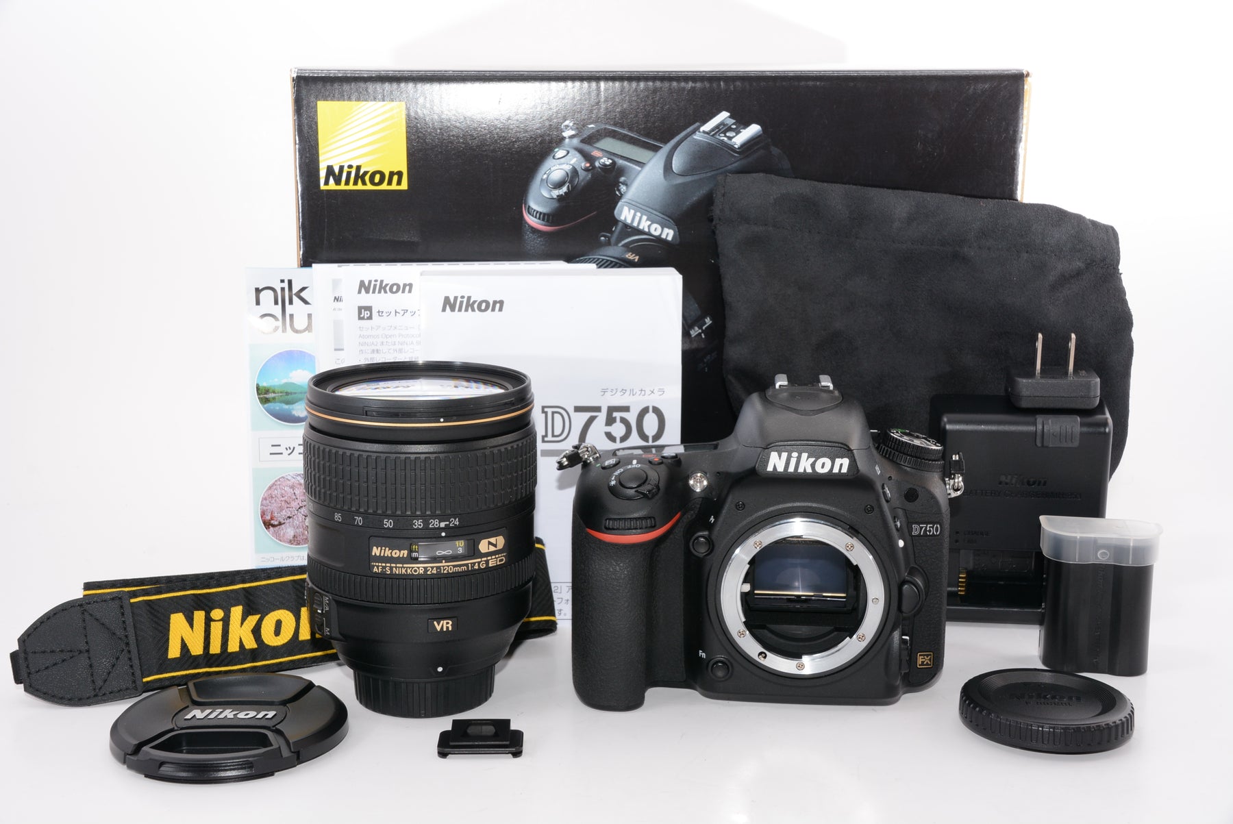 【外観特上級】Nikon デジタル一眼レフカメラ D750 24-120VR レンズキット AF-S NIKKOR 24-120mm f/4G ED VR 付属 D750LK24-120