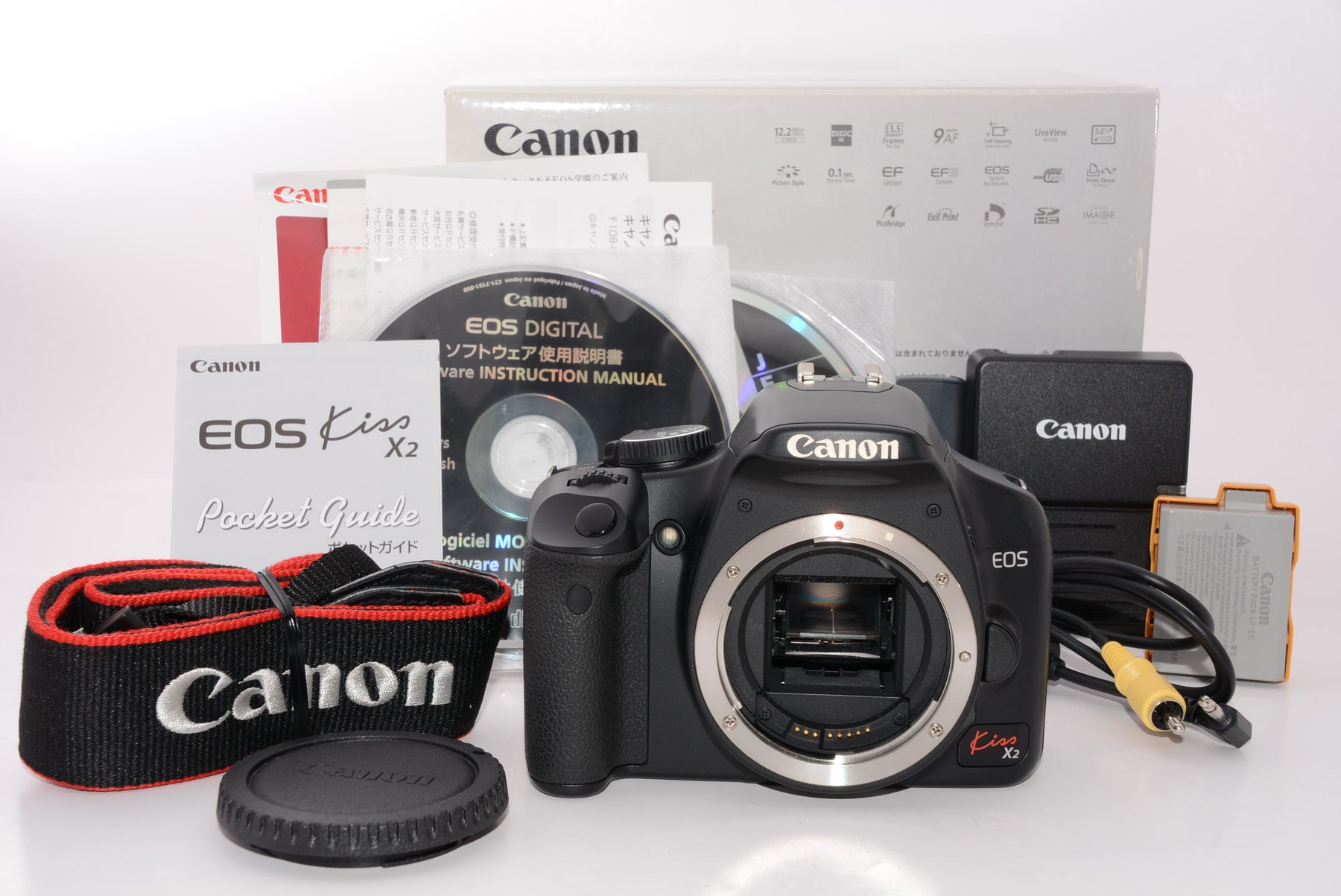 【外観特上級】Canon デジタル一眼レフカメラ EOS Kiss X2 ボディ KISSX2-BODY