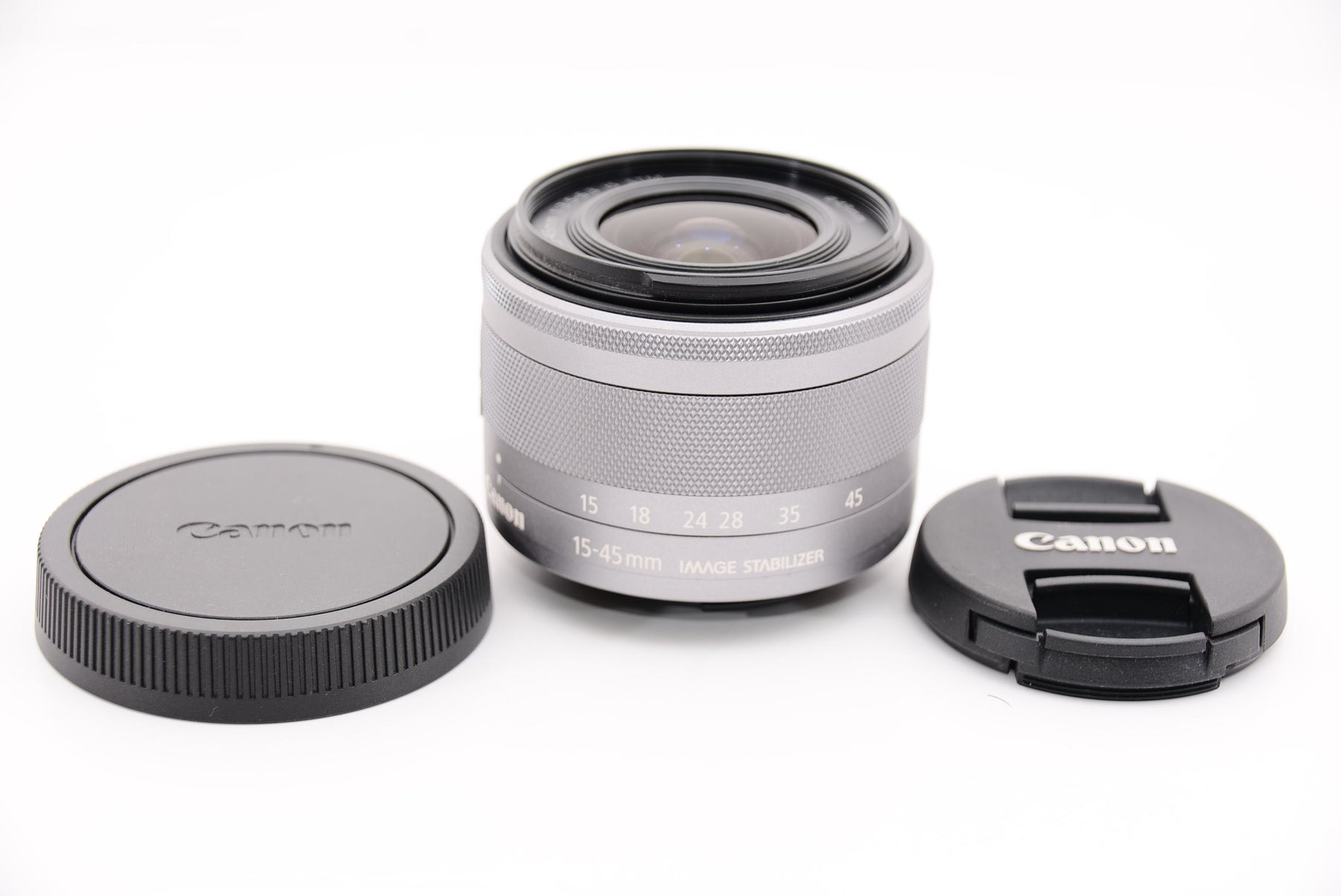 【外観特上級】Canon 標準ズームレンズ EF-M15-45mm F3.5-6.3IS STM(シルバー) ミラーレス一眼対応 EF-M15-45ISSTMSL