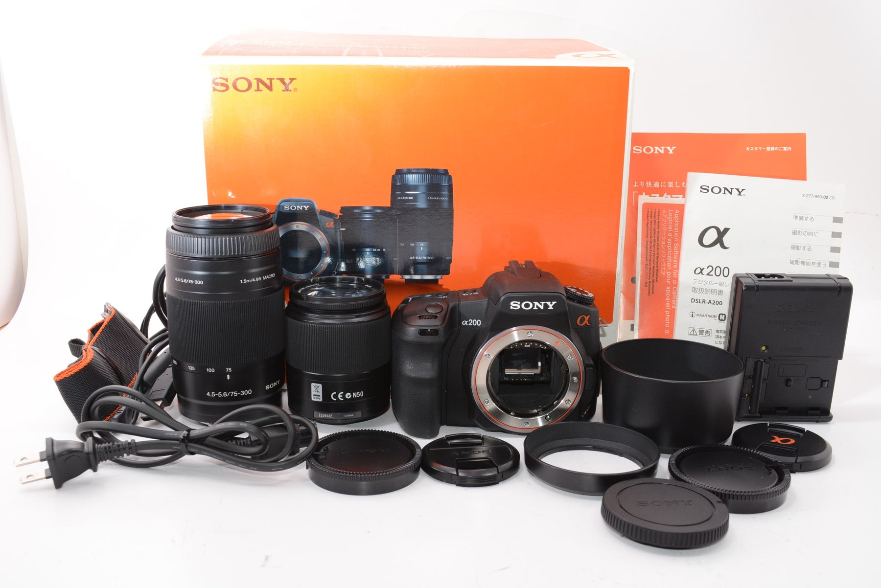 【外観特上級】ソニー SONY デジタル一眼レフカメラWズームレンズキット α200 ダブルズームキット DSLR-A200W