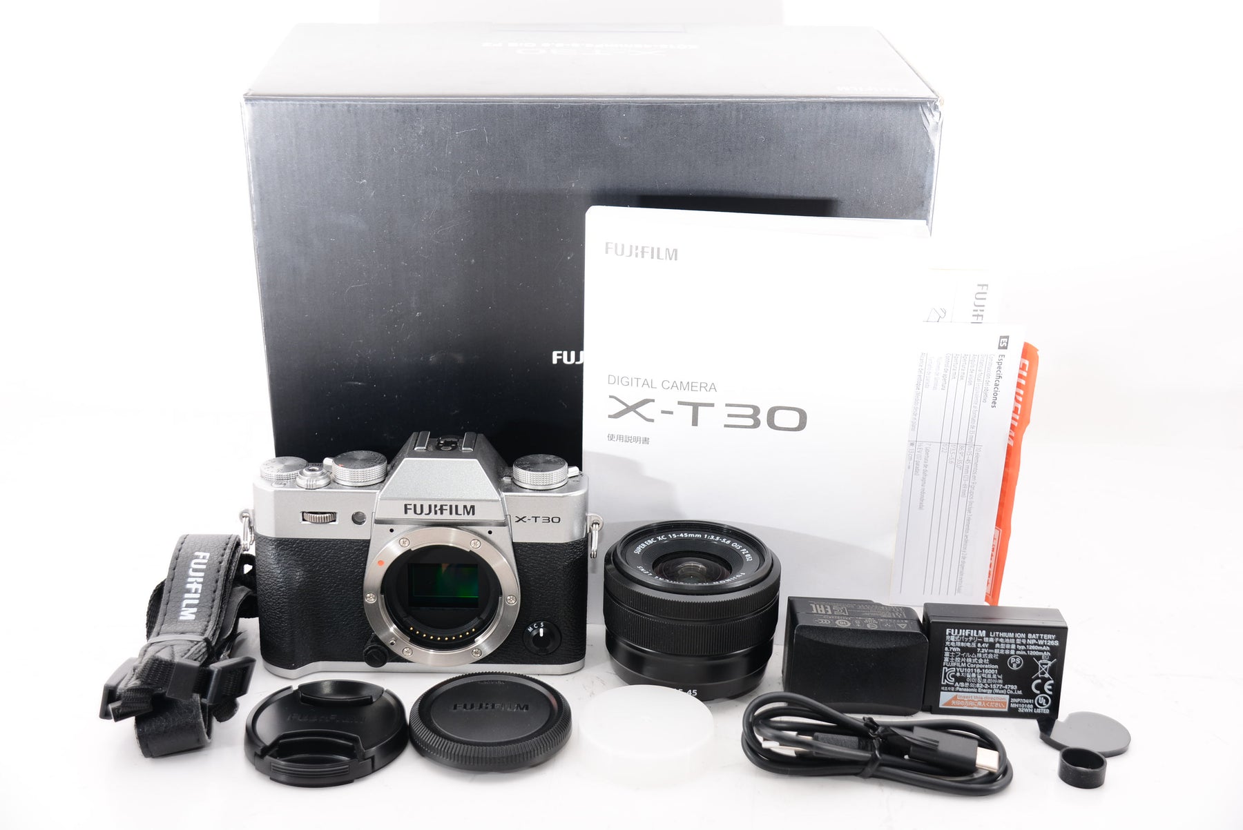 【外観特上級】FUJIFILM ミラーレス一眼カメラ X-T30XCレンズキット シルバー X-T30LK-1545-S