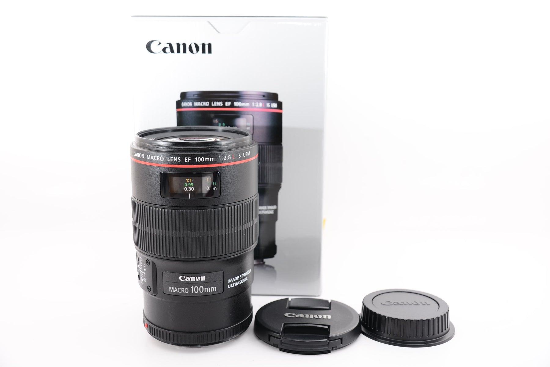 【外観特上級】Canon 単焦点マクロレンズ EF100mm F2.8L マクロ IS USM フルサイズ対応