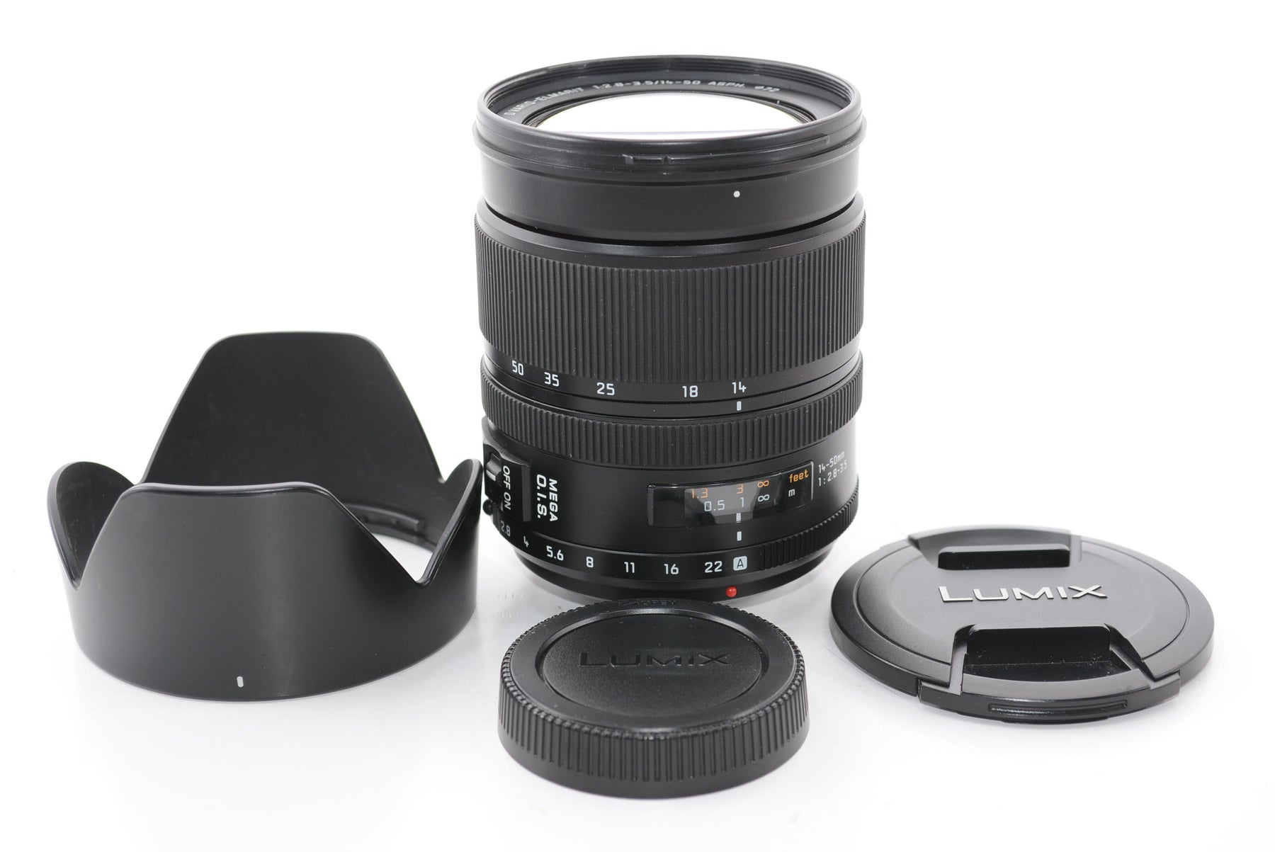 【外観並級】パナソニック 標準ズームレンズ フォーサーズ用 ライカ D VARIO-ELMARIT 14-50mm F2.8-3.5 ASPH. L-ES01405
