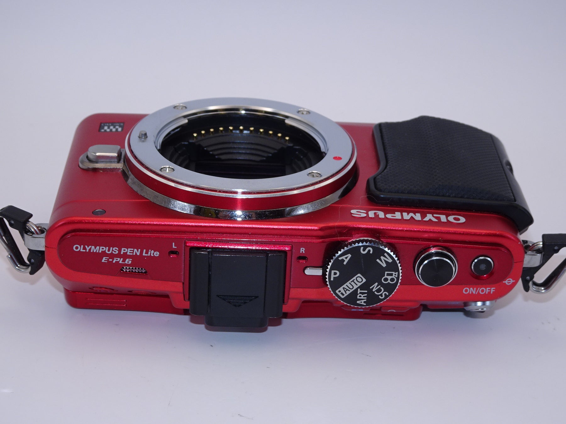 【外観特上級】OLYMPUS ミラーレス一眼 PEN Lite E-PL6 ボディ レッド E-PL6 BODY RED