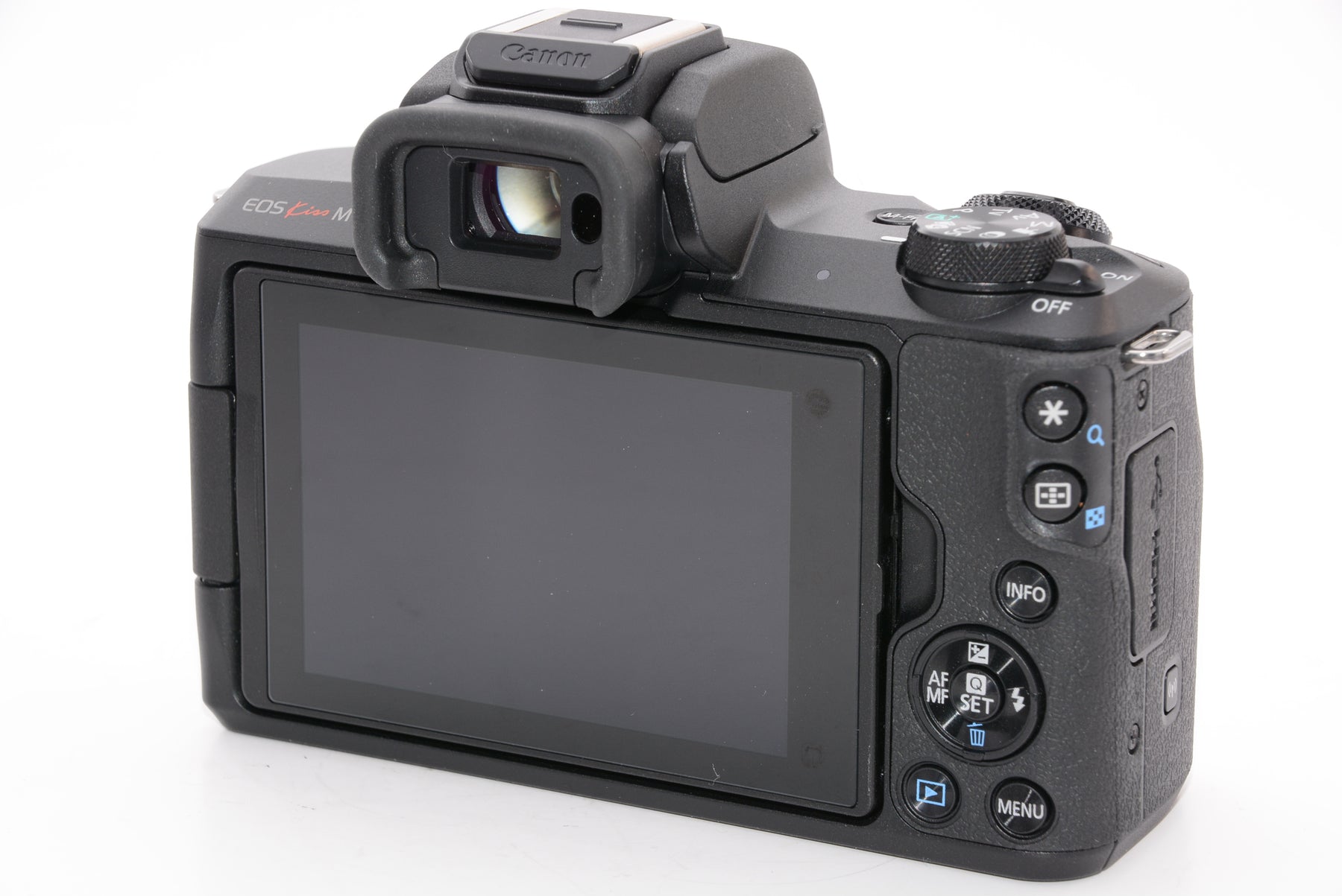 【外観特上級】Canon ミラーレス一眼カメラ EOS Kiss M ダブルズームキット ブラック EOSKISSMBK-WZK