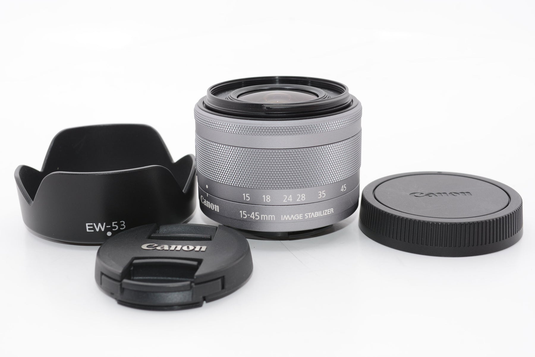 【外観特上級】Canon 標準ズームレンズ EF-M15-45mm F3.5-6.3IS STM(シルバー) ミラーレス一眼対応 EF-M15-45ISSTMSL