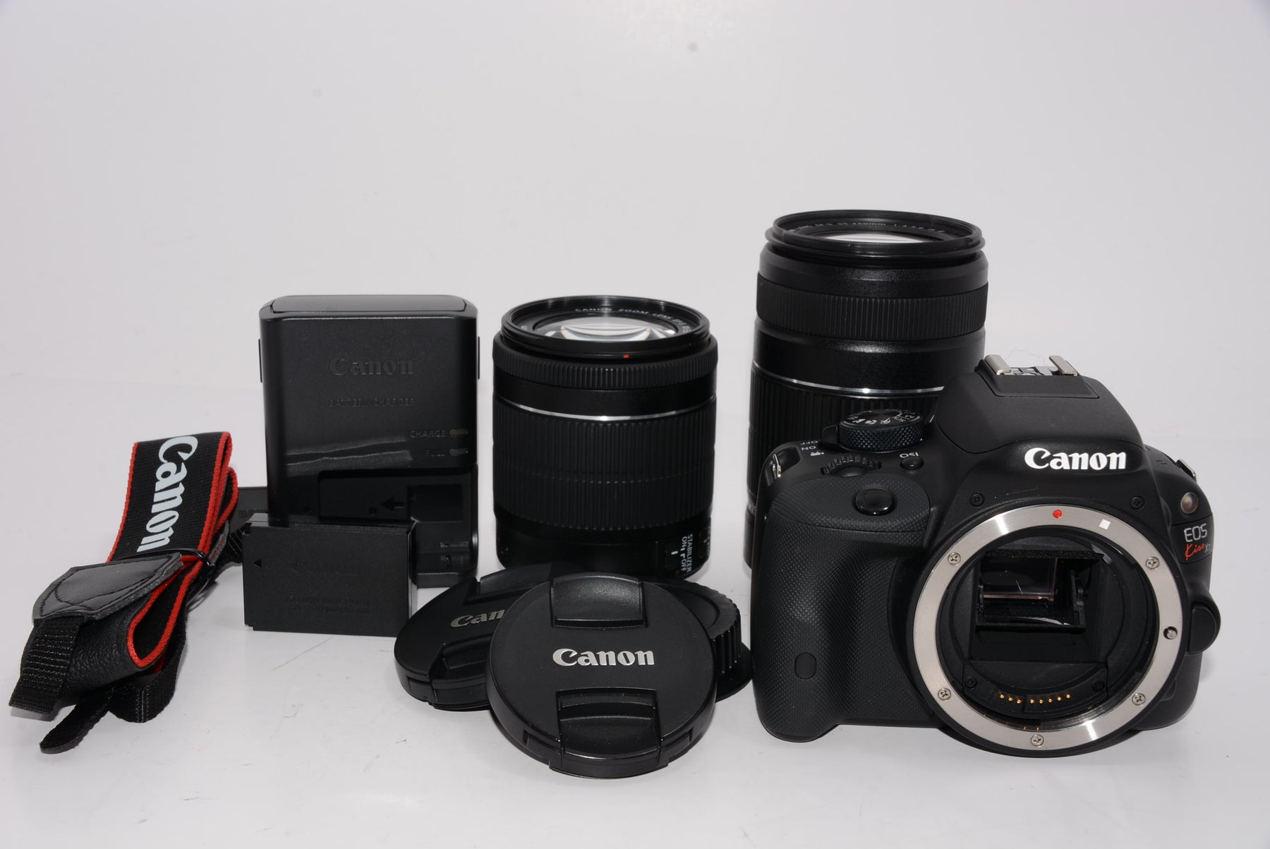 【外観特上級】Canon デジタル一眼レフカメラ EOS Kiss X7 ダブルズームキット EF-S18-55mm/EF-S55-250mm付属 KISSX7-WKIT