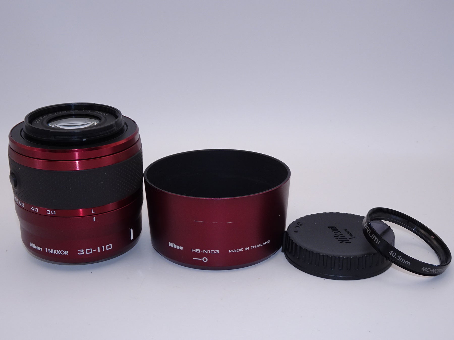 【外観特上級】Nikon 1 30ー110 mm f / 3.8ー5.6 VR Nikkorレンズ(レッド)