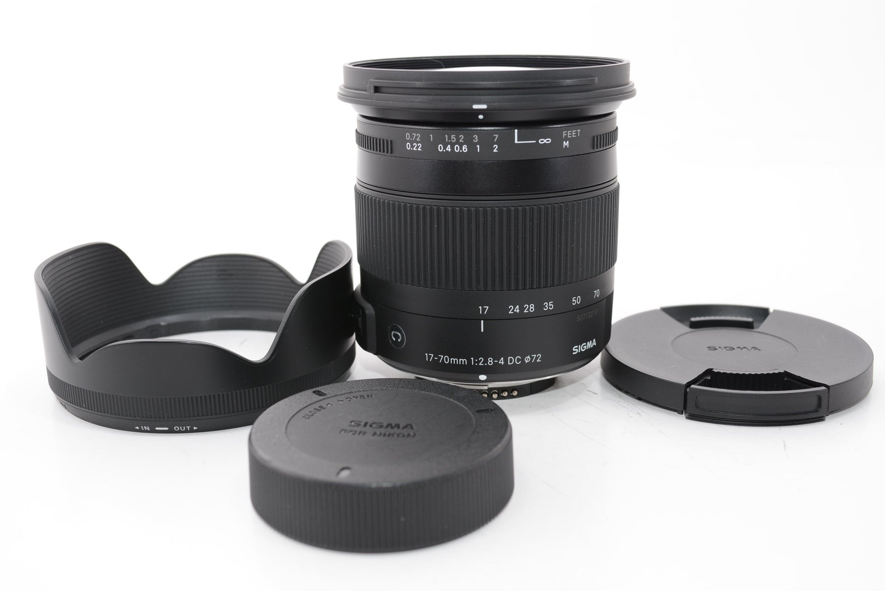 【外観特上級】SIGMA ズームレンズ Contemporary 17-70mm F2.8-4 DC MACRO OS HSM ニコン用 APS-C専用 884550
