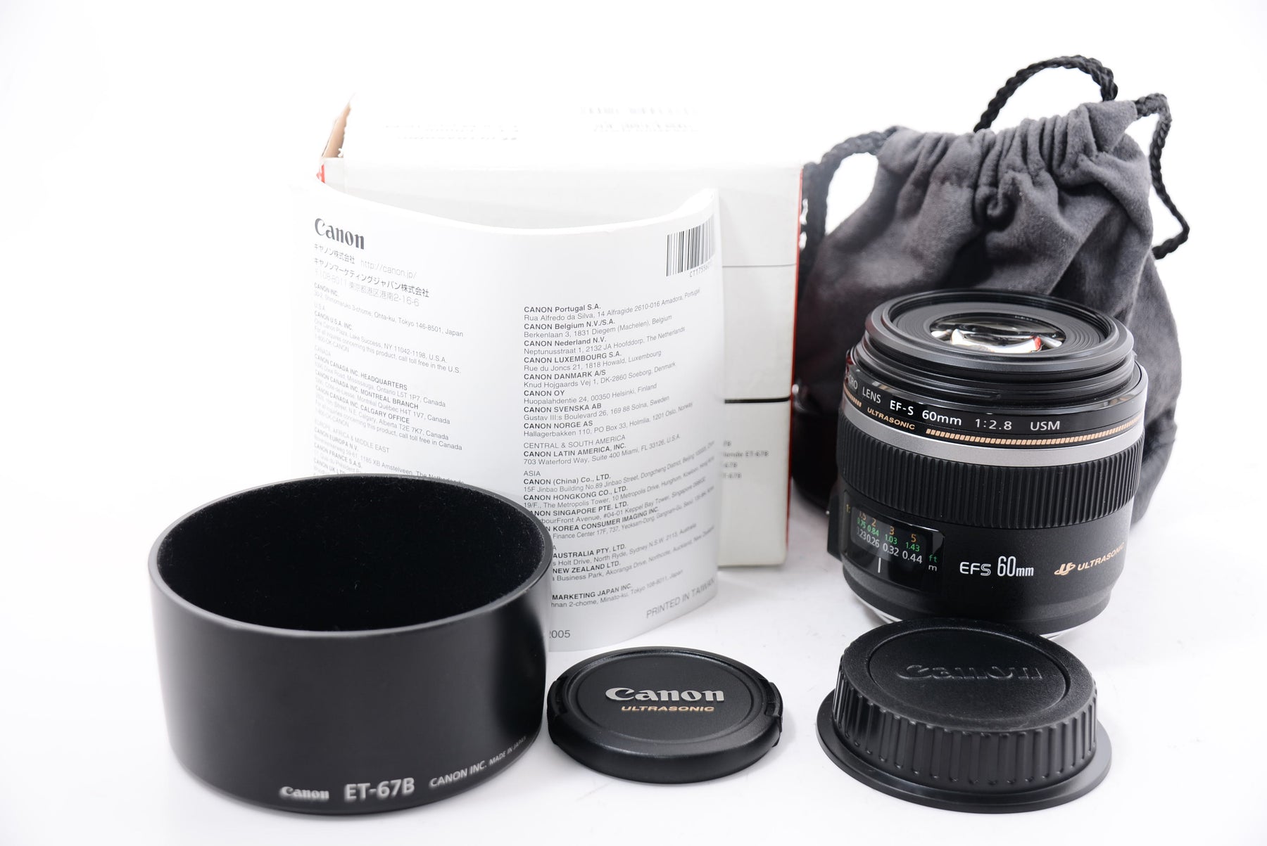 【外観特上級】Canon 単焦点マクロレンズ EF-S60mm F2.8マクロ USM APS-C対応
