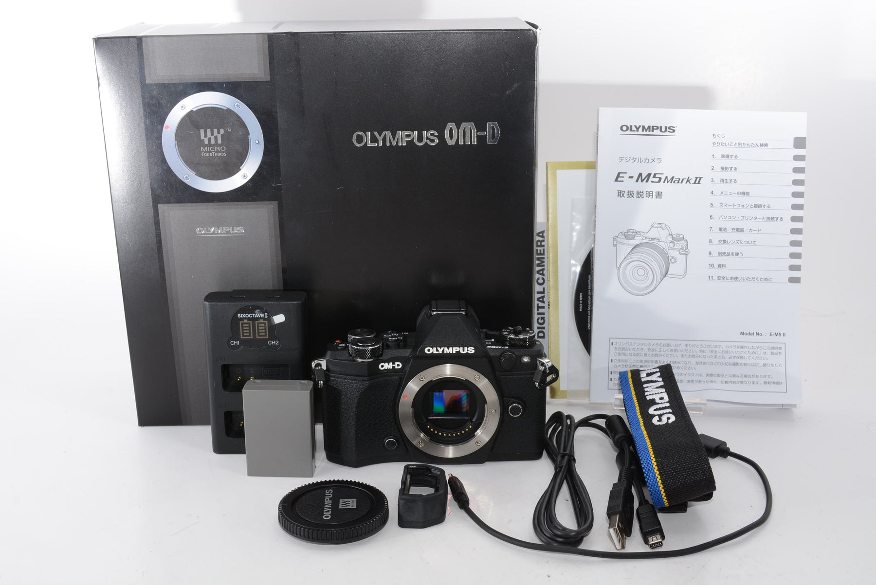 【外観特上級】OLYMPUS ミラーレス一眼 OM-D E-M5 MarkII ボディー ブラック E-M5 MarkIIBody BLK