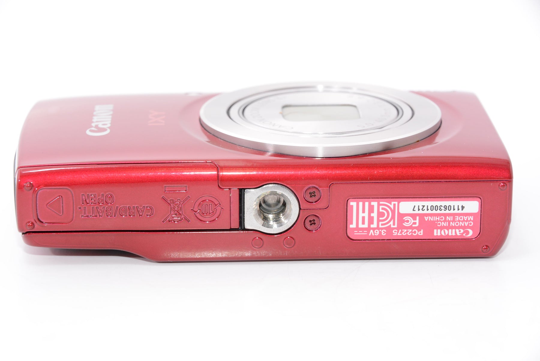 【外観特上級】Canon デジタルカメラ IXY 180 レッド 光学8倍ズーム IXY180RE