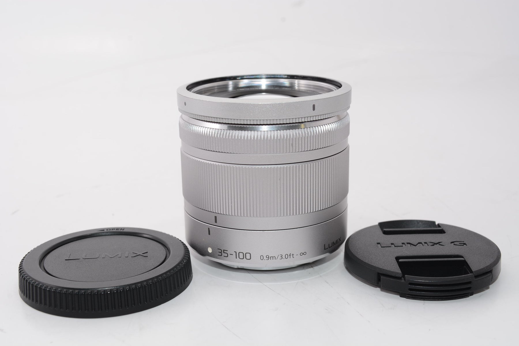 【外観特上級】パナソニック 望遠ズームレンズ マイクロフォーサーズ用 ルミックス G VARIO 35-100mm/F4.0-5.6 ASPH./MEGA O.I.S. シルバー H-FS35100-S