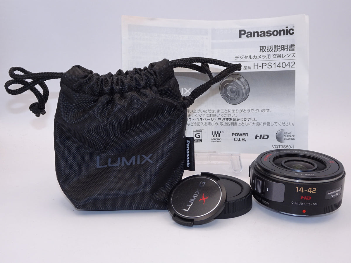 【外観特上級】パナソニック ルミックス G X VARIO PZ 14-42mm/F3.5-5.6 ASPH./POWER ブラック H-PS14042-K