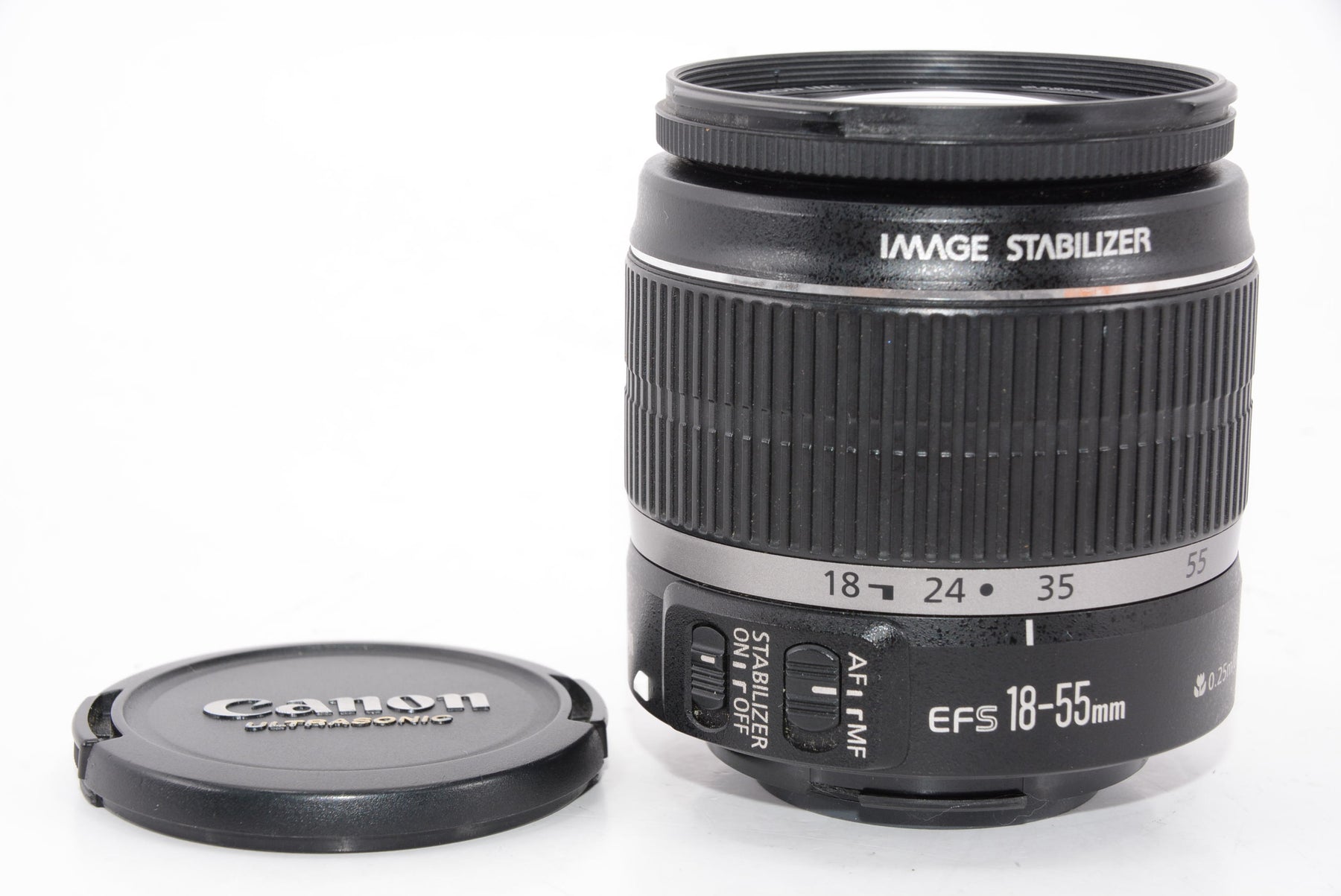 【外観特上級】Canon 標準ズームレンズ EF-S18-55mm F3.5-5.6 IS APS-C対応