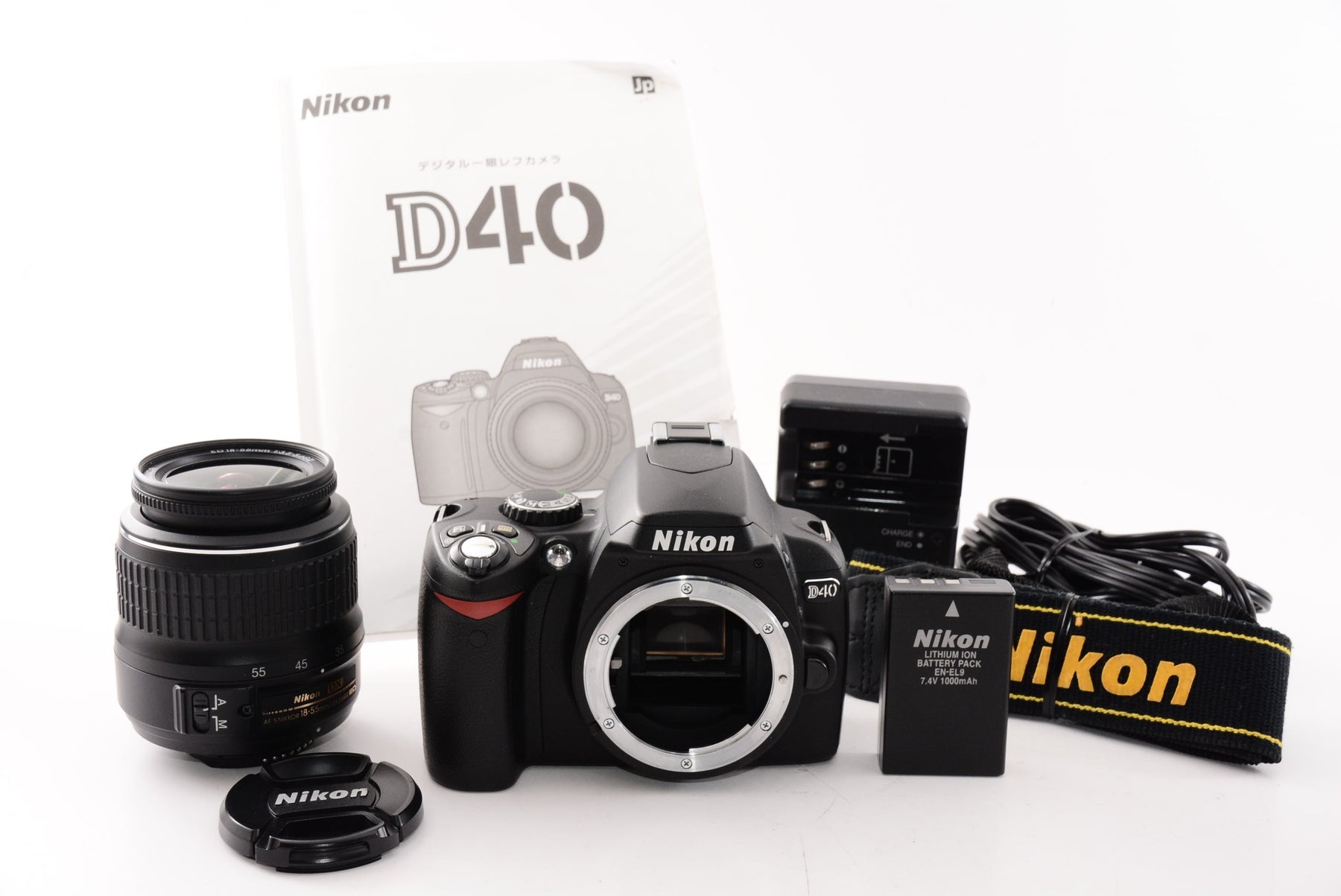 【外観特上級】Nikon デジタル一眼レフカメラ D40 レンズキット ブラック D40BLK