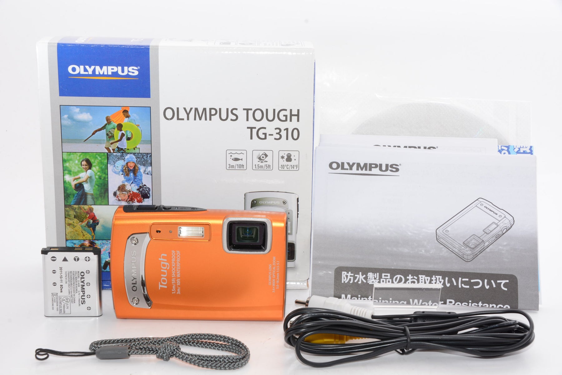 【外観特上級】OLYMPUS 防水デジタルカメラ TOUGH TG-310 オレンジ 3m防水 1.5m耐落下衝撃 -10℃耐低温 1400万画素 3.6倍光学ズーム 2.7型液晶 TG-310 ORG
