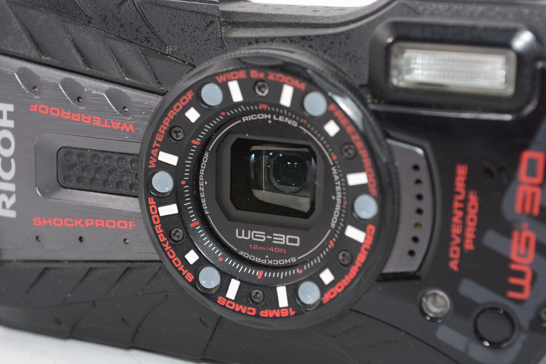 【外観並級】RICOH 防水デジタルカメラ RICOH WG-30 エボニーブラック 防水12m耐ショック1.5m耐寒-10度 RICOH WG-30 BK 04591