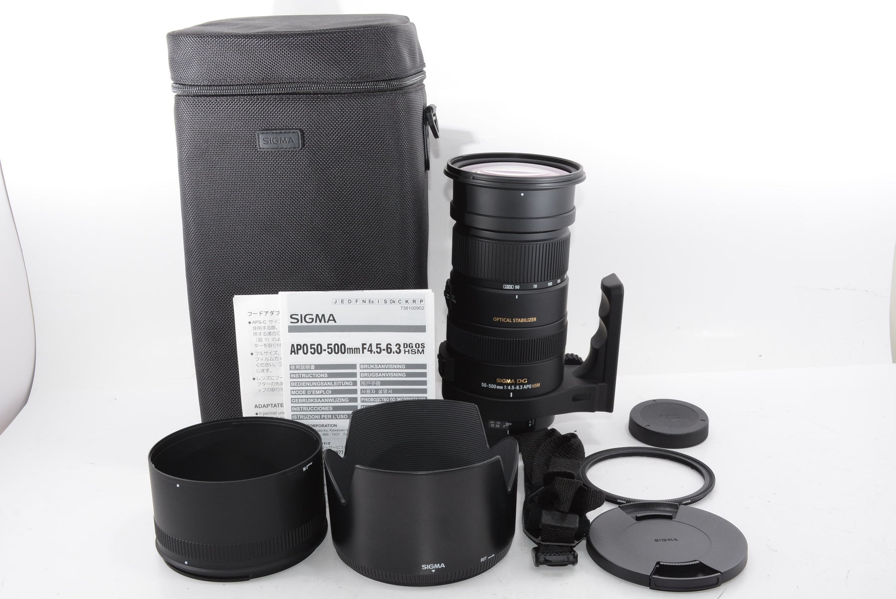 【外観特上級】SIGMA 超望遠ズームレンズ APO 50-500mm F4.5-6.3 DG OS HSM キヤノン用 フルサイズ対応 738549