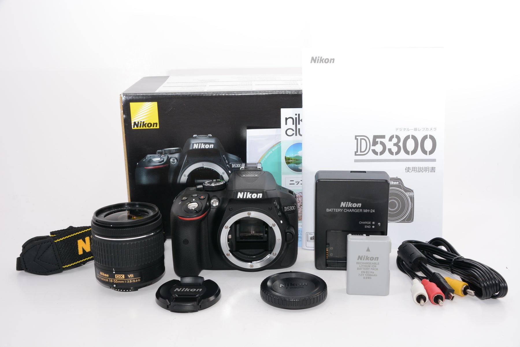 【外観特上級】Nikon デジタル一眼レフカメラ D5300 AF-P 18-55 VR レンズキット ブラック D5300LKP18-55