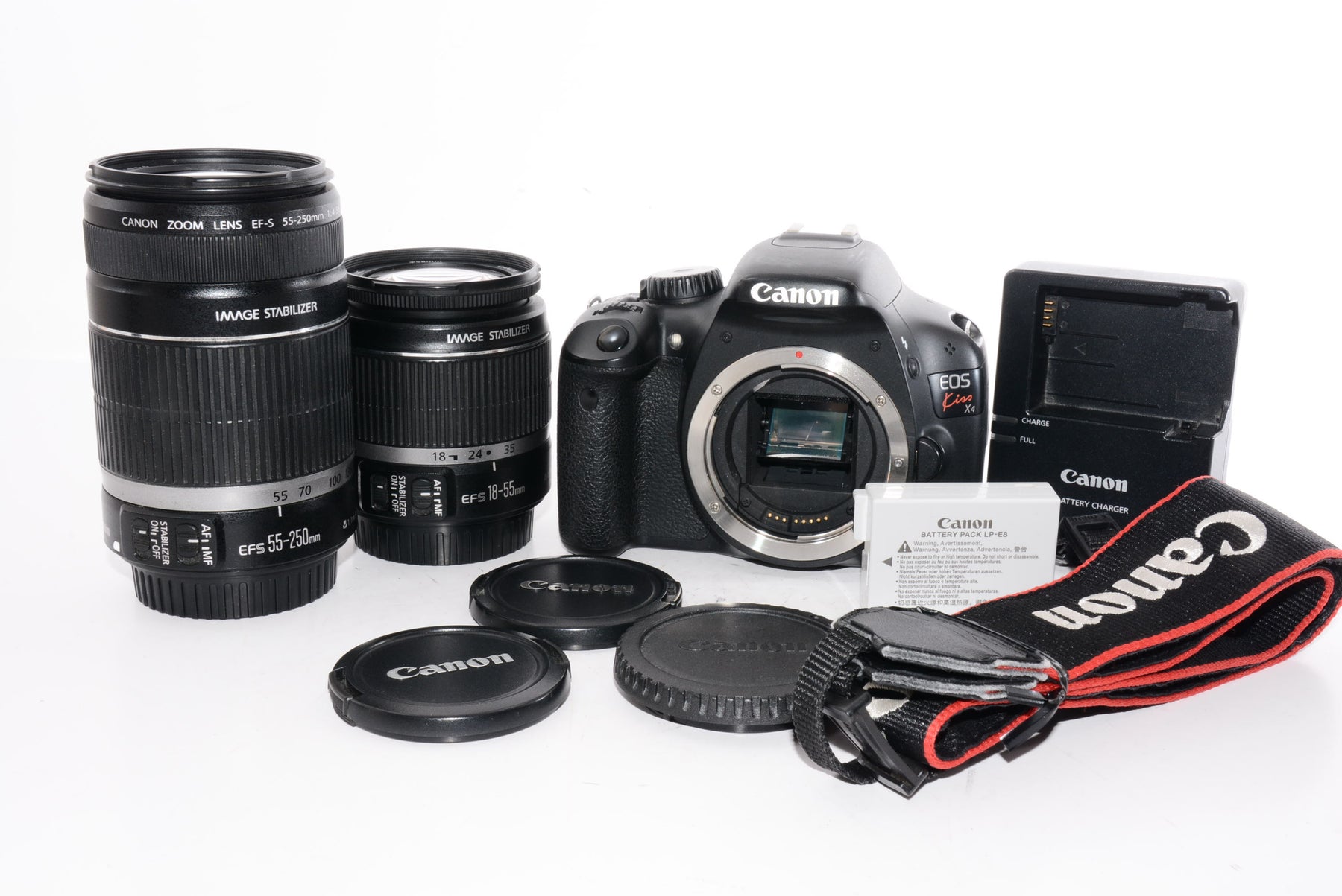 【外観並級】Canon デジタル一眼レフカメラ EOS Kiss X4 ダブルズームキット KISSX4-WKIT