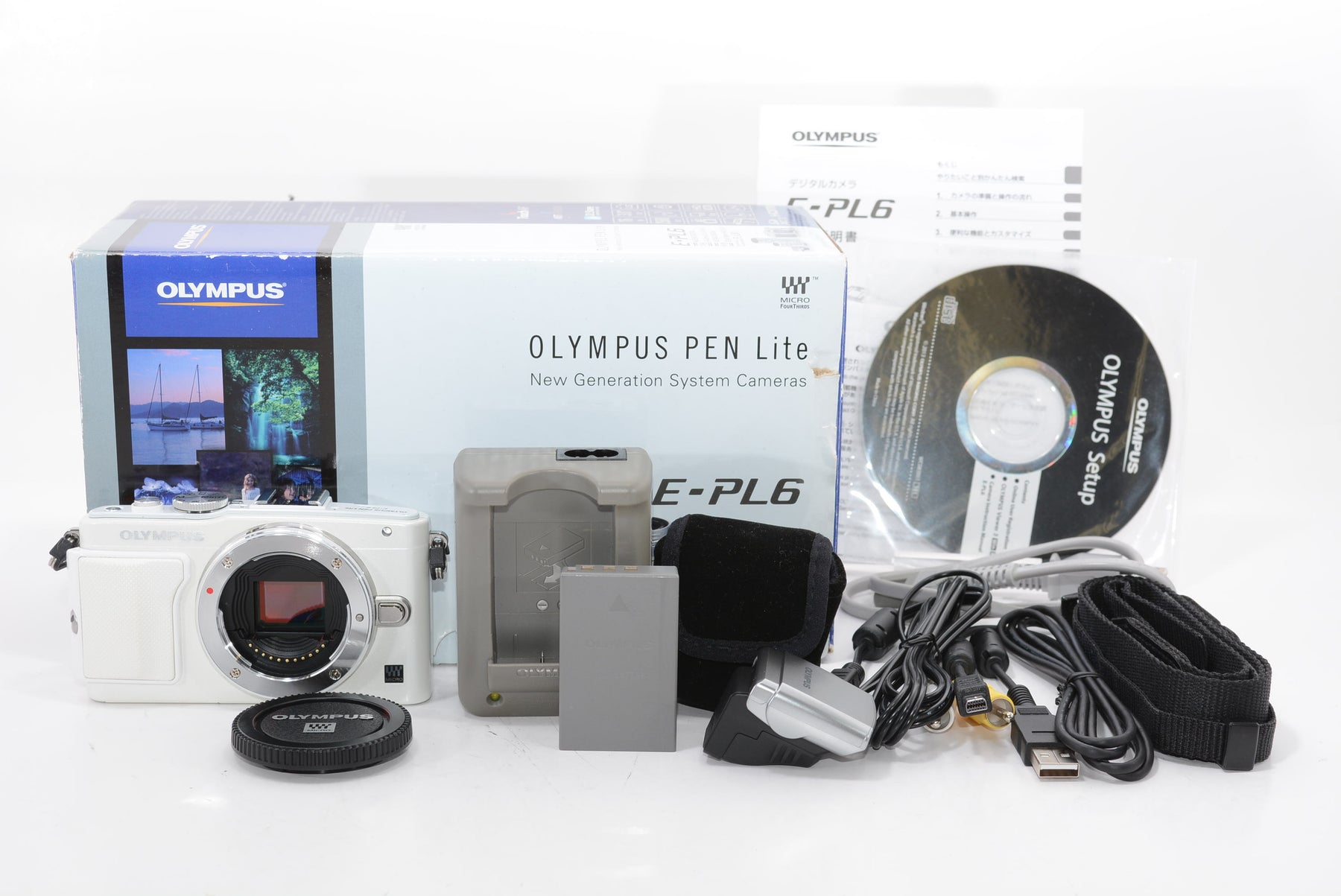 【外観並級】OLYMPUS ミラーレス一眼 PEN Lite E-PL6 ボディ ホワイト E-PL6 BODY WHT