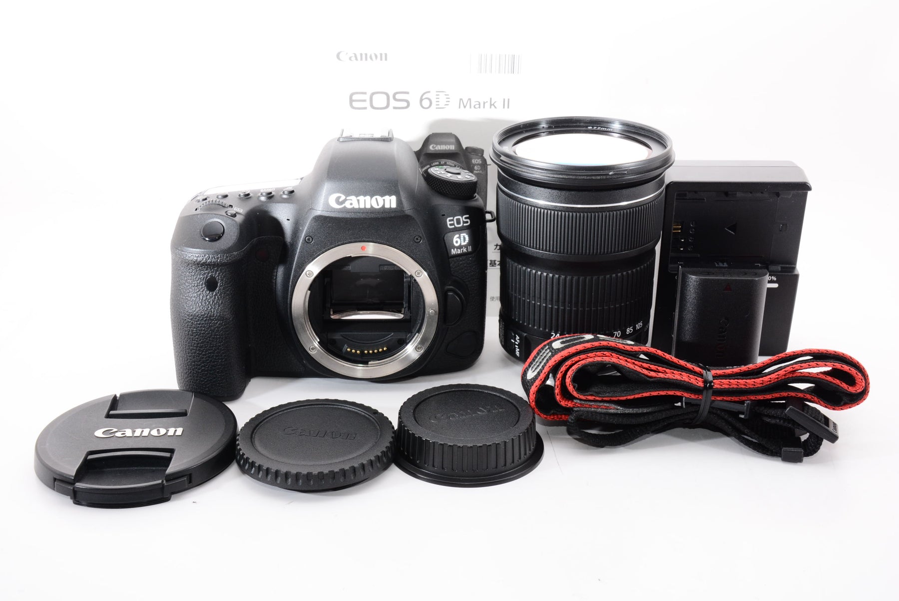 【外観特上級】Canon デジタル一眼レフカメラ EOS 6D Mark II EF24-105 IS STM レンズキット EOS6DMK2-24105ISSTMLK