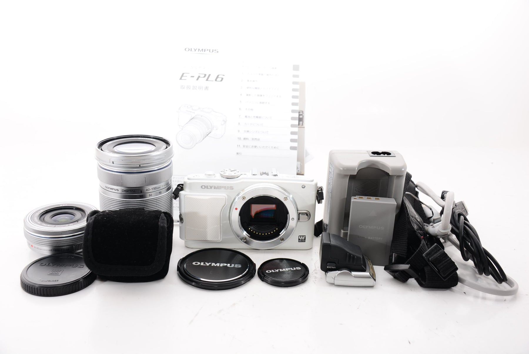 【オススメ】OLYMPUS ミラーレス一眼 PEN Lite E-PL6 EZダブルズームキット ホワイト E-PL6 EZ DZKIT WHT