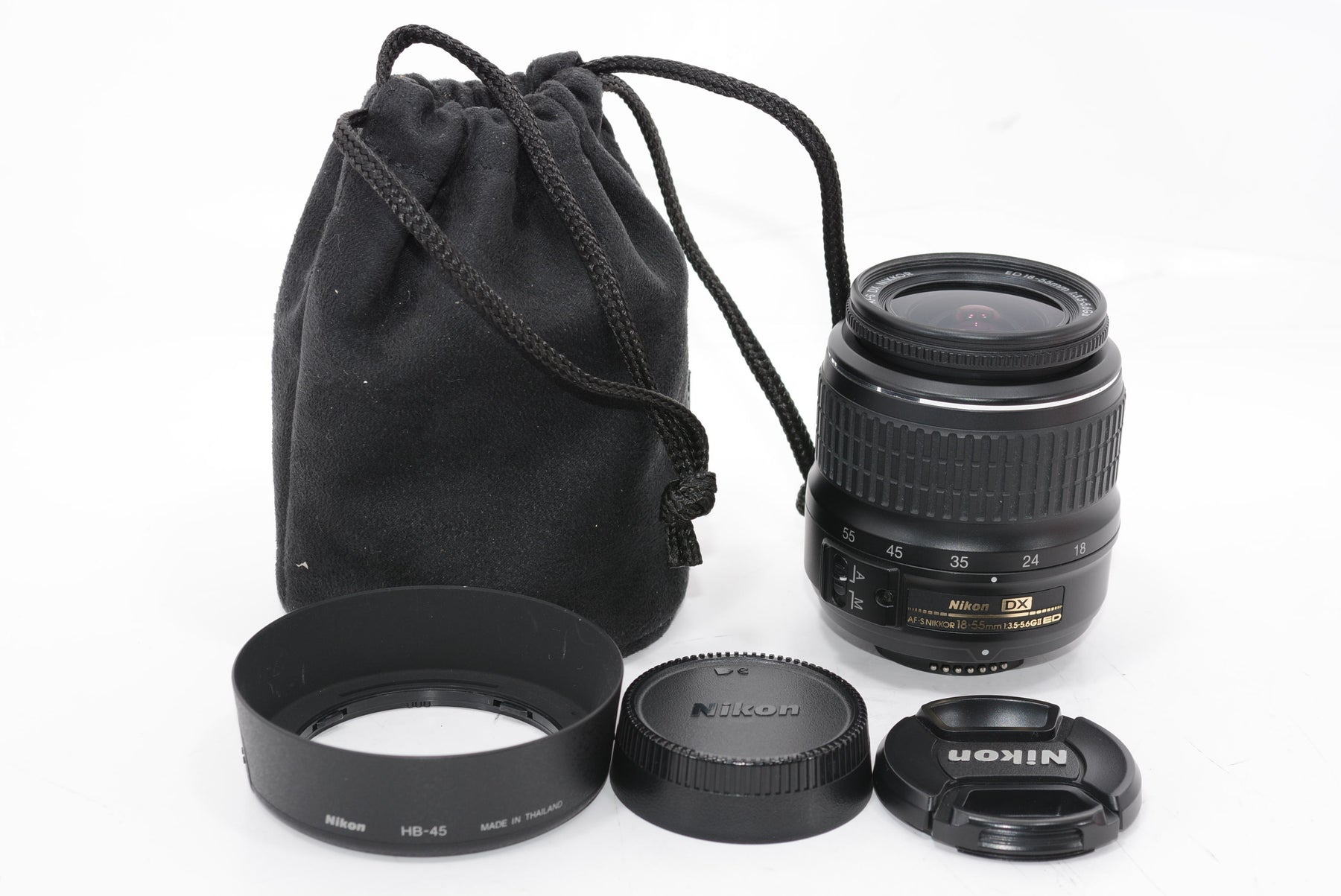 【外観特上級】Nikon 標準ズームレンズ AF-S DX Zoom Nikkor ED 18-55mm f/3.5-5.6 G II ブラック ニコンDXフォーマット専用
