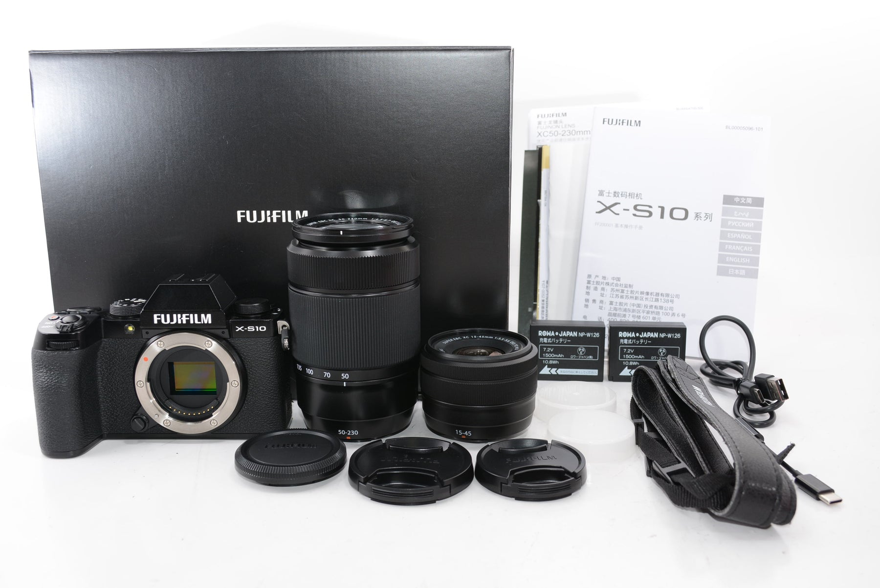 【外観特上級】FUJIFILM ミラーレスデジタルカメラ X-S10 Wズームレンズキット