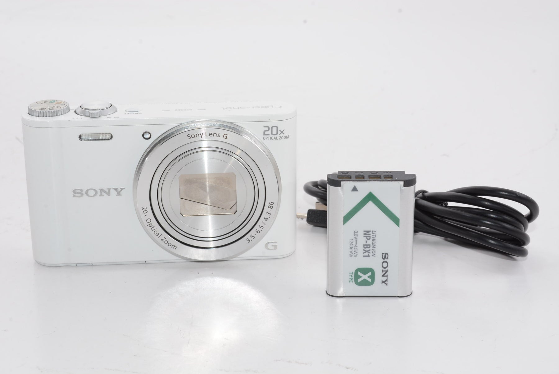 【外観特上級】SONY デジタルカメラ Cyber-shot WX300 2110万画素 光学20倍 ホワイト DSC-WX300(W)