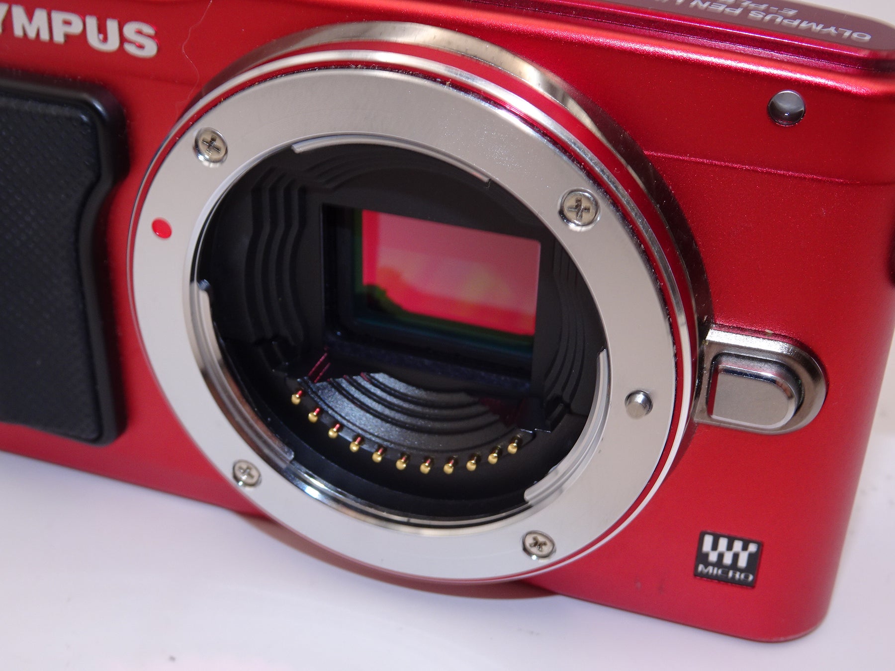 【外観特上級】OLYMPUS ミラーレス一眼 PEN Lite E-PL6 ボディ レッド E-PL6 BODY RED